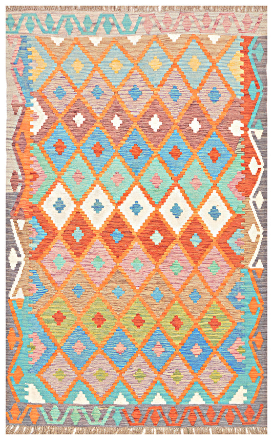 Afghan Kilim - 6x4 ft