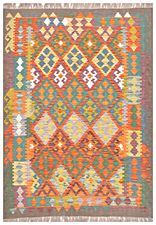 Afghan Kilim - 6x4 ft