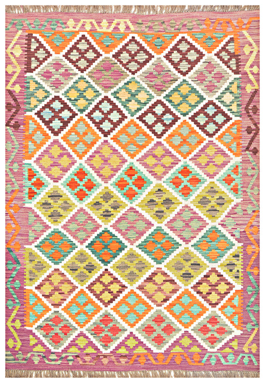 Afghan Kilim - 6x4 ft