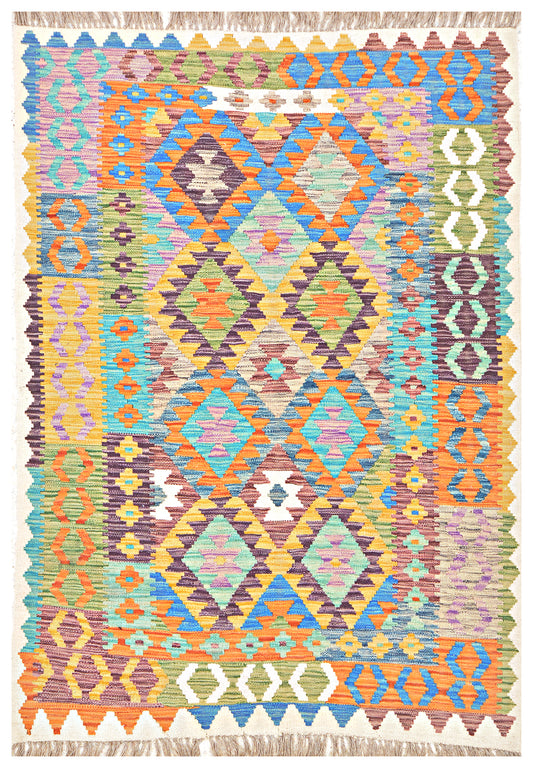 Afghan Kilim - 6x4 ft