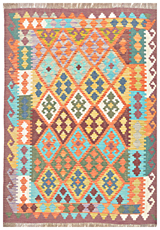 Afghan Kilim - 6x4 ft