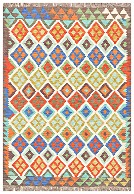 Afghan Kilim - 6x4 ft