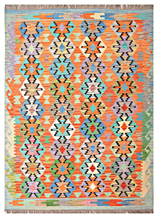 Afghan Kilim - 7x5 ft