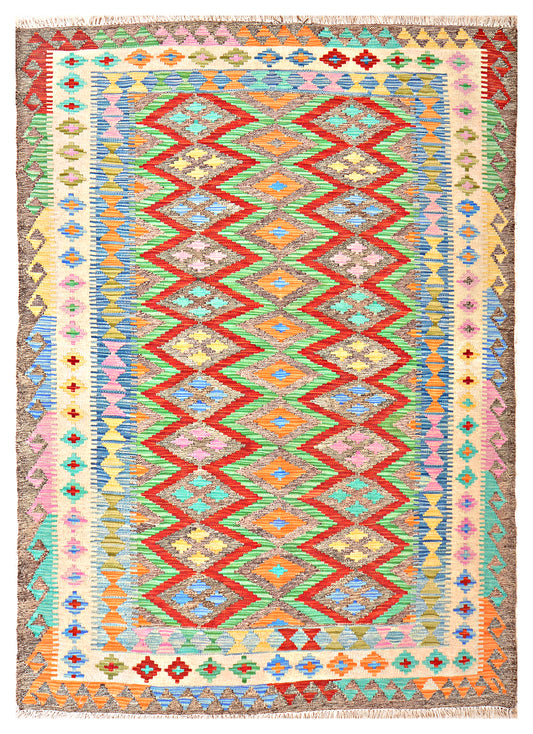 Afghan Kilim - 7x5 ft