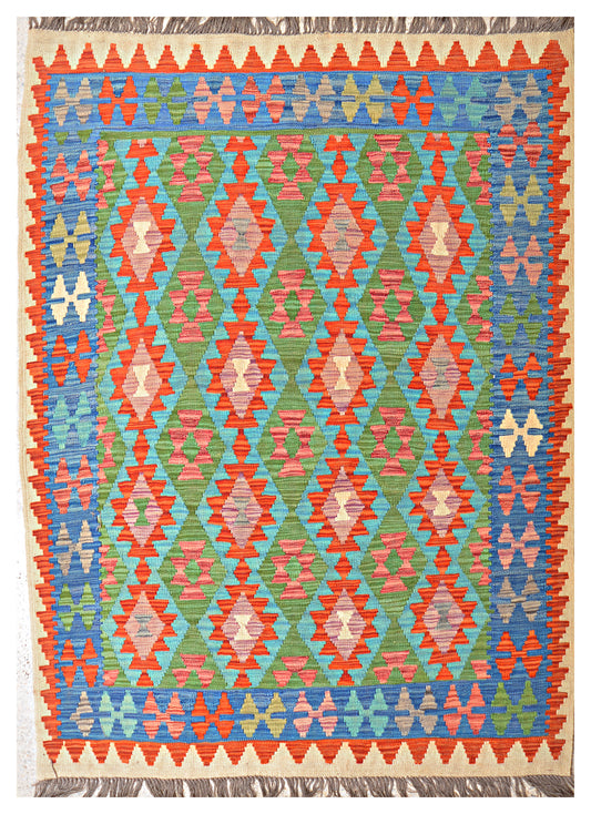 Afghan Kilim - 7x5 ft