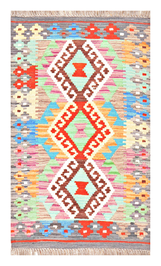 Afghan Kilim - 3x2 ft