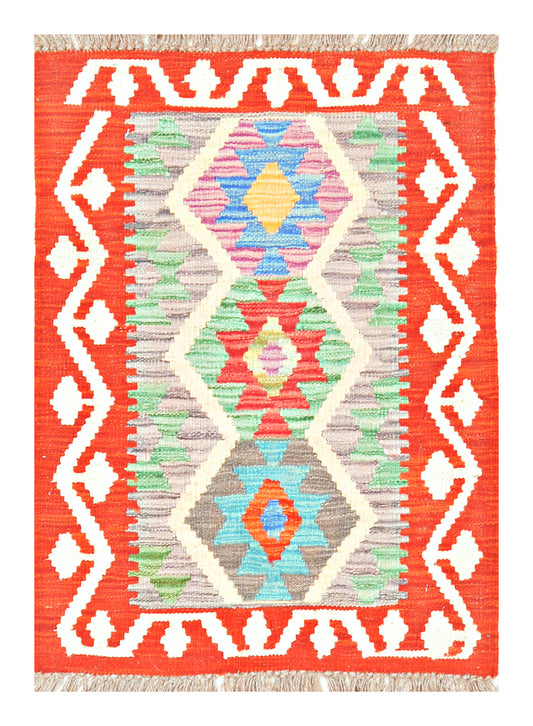 Afghan Kilim - 3x2 ft