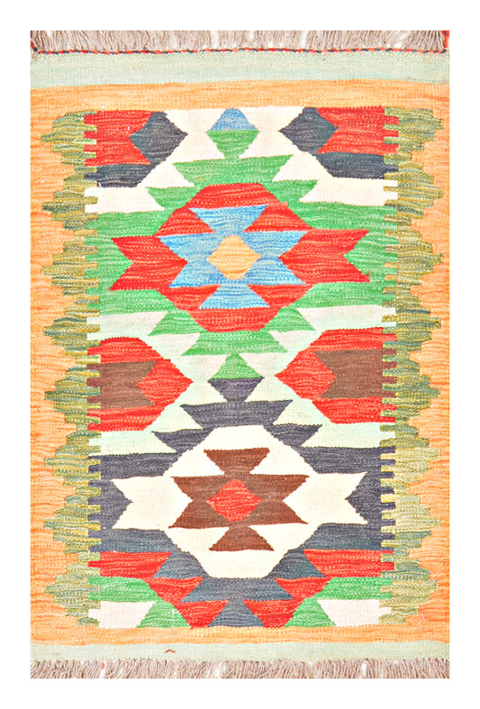 Afghan Kilim - 3x2 ft