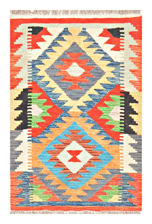 Afghan Kilim - 3x2 ft