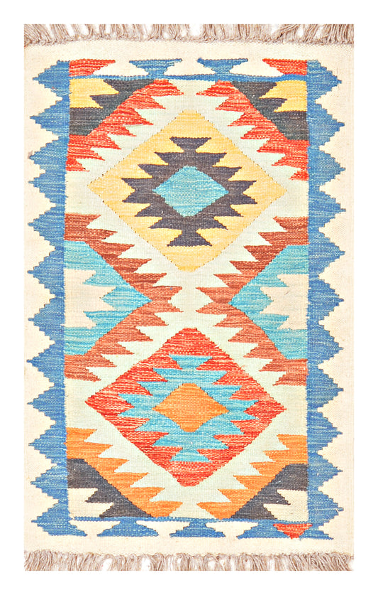 Afghan Kilim - 3x2 ft