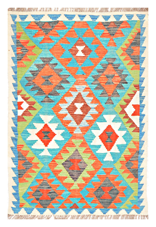 Afghan Kilim - 2.5x4 ft