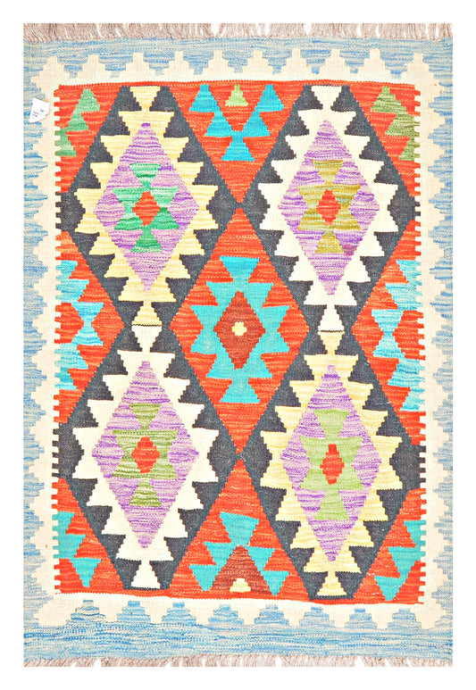 Afghan Kilim - 2.5x4 ft