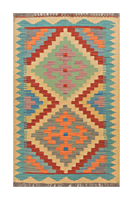 Afghan Kilim - 3x2 ft