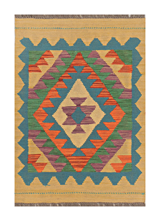 Afghan Kilim - 3x2 ft