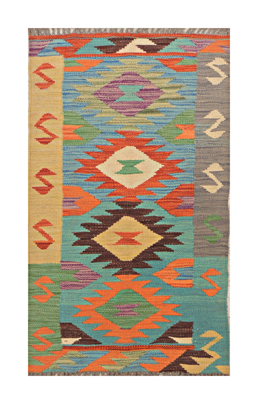 Afghan Kilim - 3x2 ft