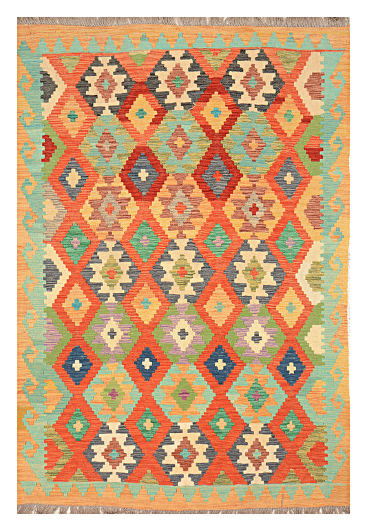 Afghan Kilim - 7x5 ft