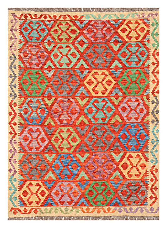 Afghan Kilim - 7x5 ft